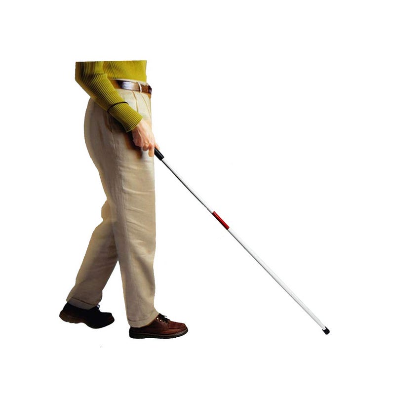 Mybow Folding Cane Blind Stick Walking Cane White for The Blind Person Visually Impaired Gadgets Collapsible Cane Mobility Stick Telescoping Canes Accessories for Blind Women Men Gifts (49 inch) - Image 3